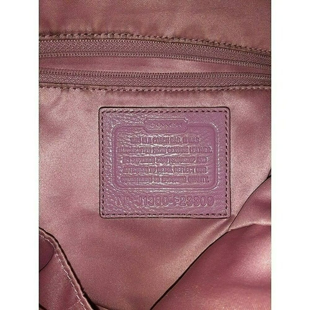 Coach Park Avery Pebbled Leather Hobo Shoulder Bag Purse Tote - Picture 9 of 12